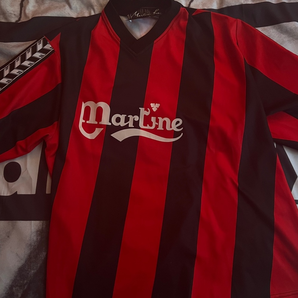 martine rose rare asymmetric soccer jersey